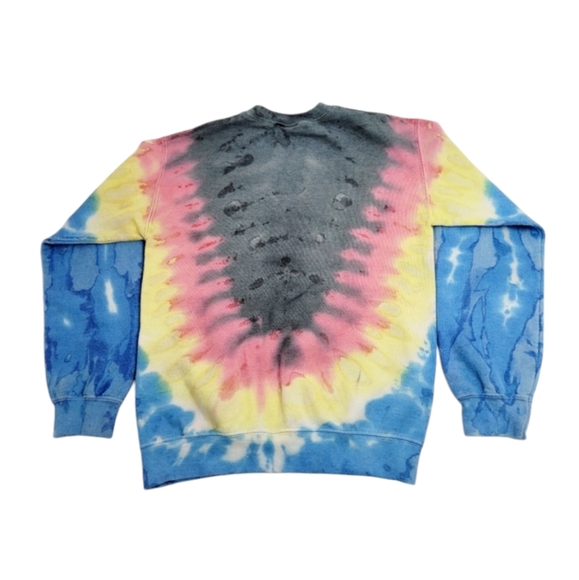 Rare Vintage 90's Mickey Mouse Tie Dye Pattern Disney Sweatshirt - Picture 2 of 9